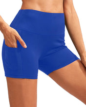 Blue Calcao High Waist Stretchable Workout Yoga Sports Shorts