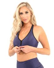Venice Activewear Sports Bra - Navy [MADE IN ITALY] - Size Small