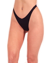 Annabelle Silk Seamless Thong Underwear - Black