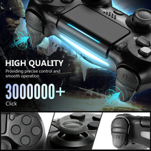 Black Wireless Controller Compatible with PS4, Game Controller Joystick Fits for Playstation 4 Control, with Stereo Headset Jack, Controllers Wireless for Boys/Girls/Kids/Men/Women