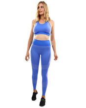 Arleta Seamless Leggings & Sports Bra Set - Blue