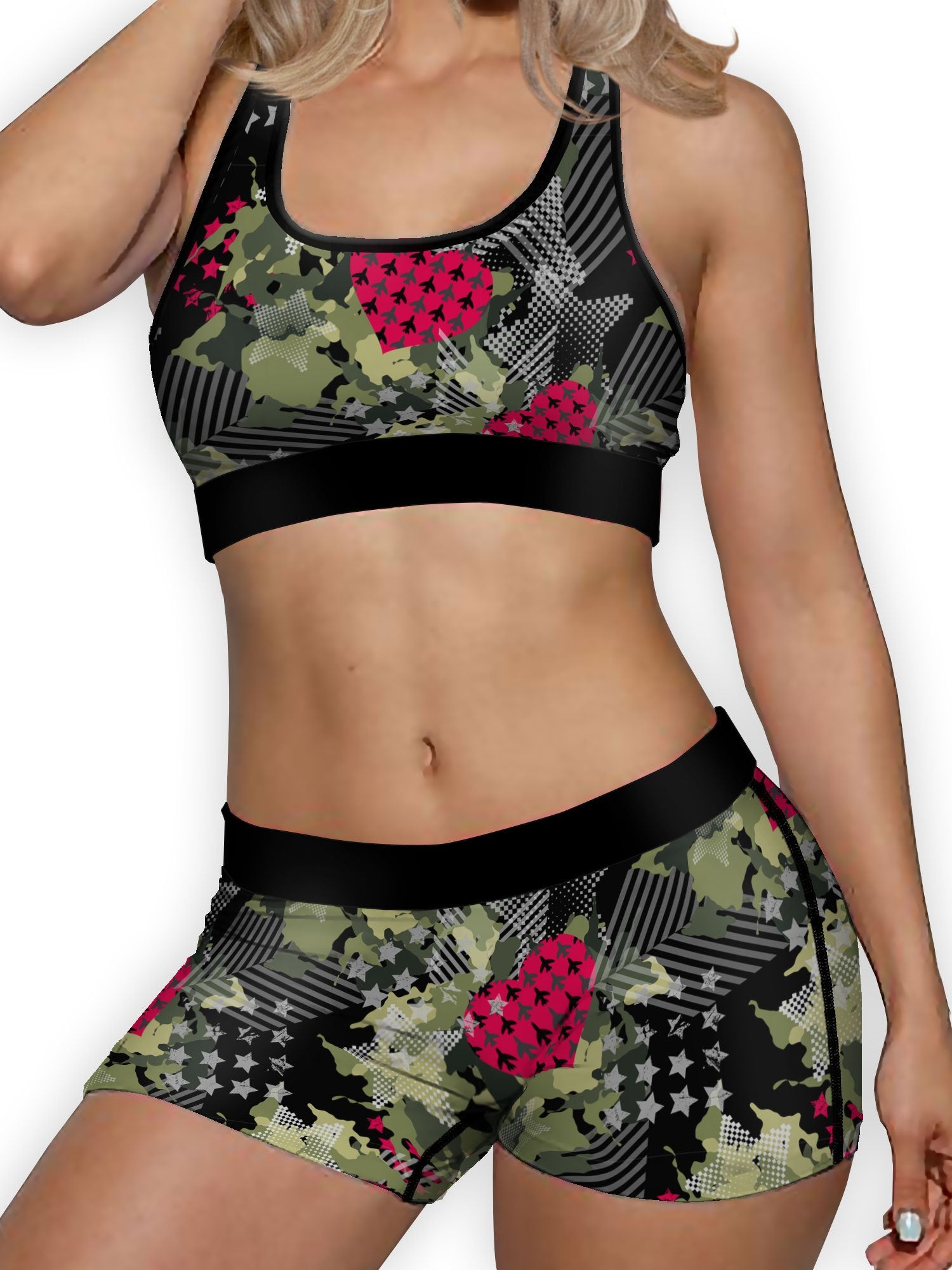 Camo Hearts Super Soft Lightweight Boy Short