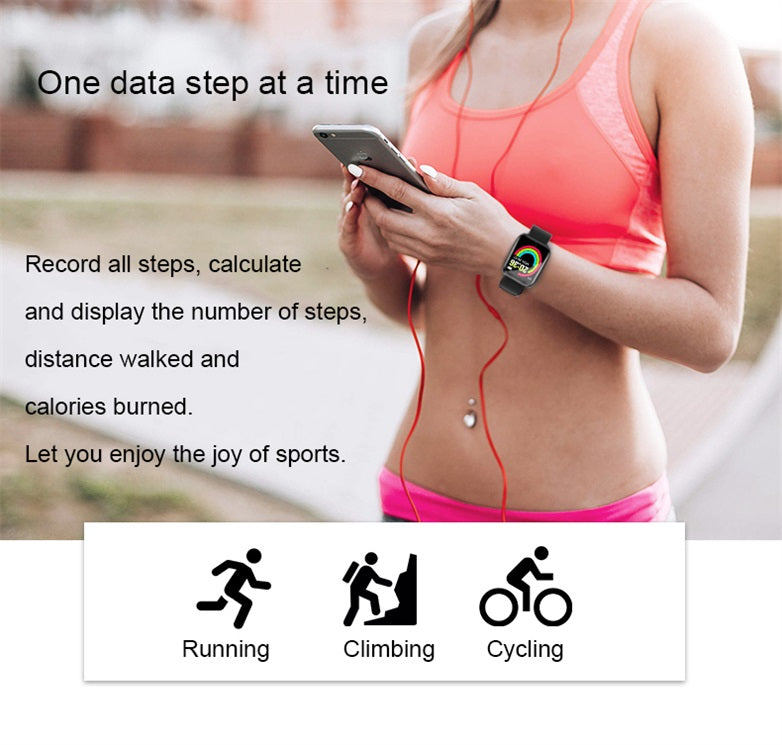 Smart Watch with Bracelet - Black