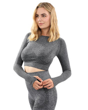 Charcoal Fratessa Seamless Long Sleeve Sports Top