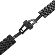 Seven Beads Build in Connector Metal Apple Watch Band : Black