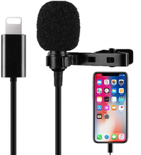Wired Omni-direction Microphone Lavalier Lighting Port Mini Clip Mic Mobile Phone Microphone for IP 11 12 13