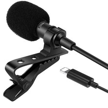 Wired Omni-direction Microphone Lavalier Lighting Port Mini Clip Mic Mobile Phone Microphone for IP 11 12 13