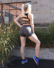 Calcao High Waist Yoga Shorts With Pocket - Heather Grey