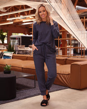 Stacy Loungewear Top & Bottom Set - Blue