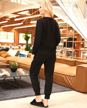 Stacy Loungewear Top & Bottom Set - Black
