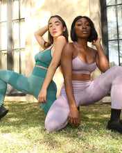 Megara Seamless Sports Bra with Striped Band - Purple