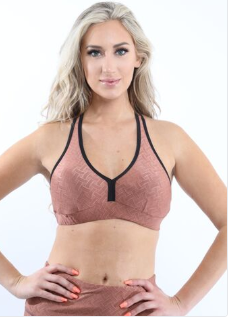 Roma Activewear Sports Bra - Copper [MADE IN ITALY] - Size Small