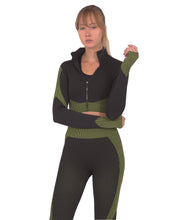 Trois Seamless Sports Jacket - Black with Green