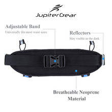 Running Hydration Waist Bag With Water-Resistant Pockets & 2 Water Bottles Outdoor Sports Belt