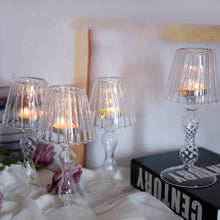 Clear Glass Table Lamp Candle Holder - Champagne