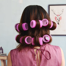 Self Grip Hair Curler Roller 12 Piece Set (Large Size - 2.5 inch) - Pink